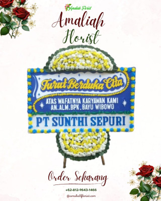 Papan Bunga Duka di Karombasan Utara